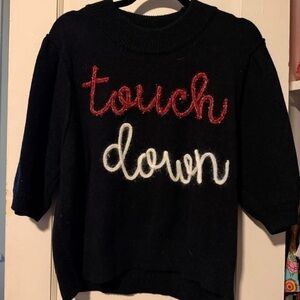 Black 'Touch Down' Knit Sweater - Casual Women's Pullover